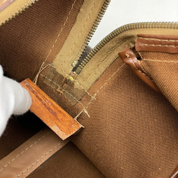 Celine Handbag Brown Macadam Pattern Canvas - Picture 6 of 9